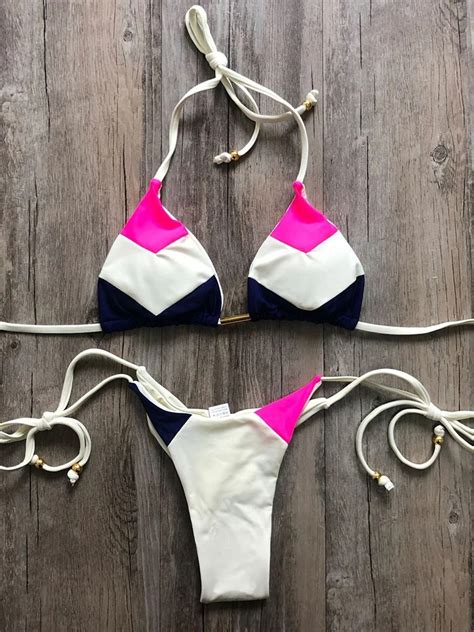 Bikini Multicolor Para Mujer Ba Ador Sexy Conjunto De Bikini