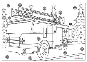 Coloring Pages Fire Truck For Kids Printable