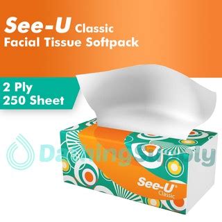 Jual GROSIR 1 DUS Tissue SEE U FACIAL Classic Soft Pack 250 Sheet Tisue