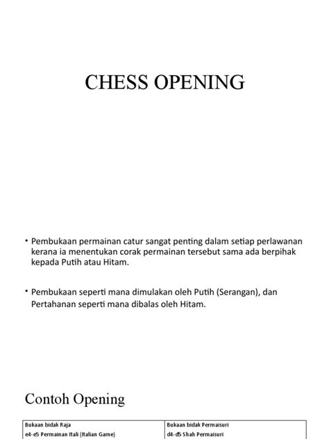 Chess Opening | PDF