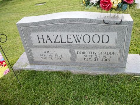 Dorothy Shadden Hazelwood Memorial Find A Grave