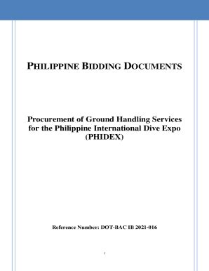 Fillable Online Philippine Bidding Documents Tourism Gov Ph Fax Email