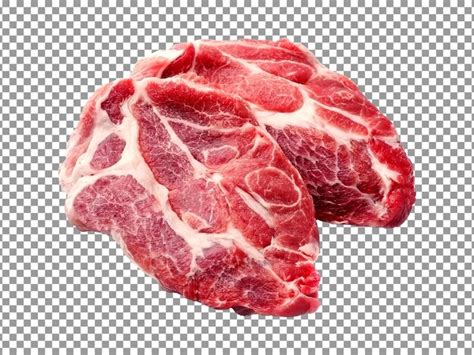 Carne Crua Fresca Isolada Em Fundo Transparente Psd Premium