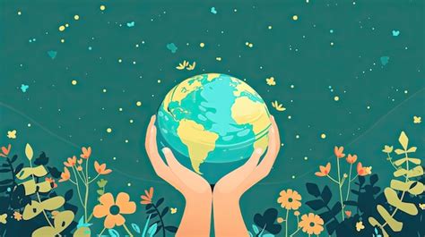 Premium Photo Vector Illustration Of Human Hand Holding Earth Globe