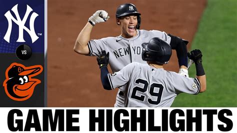 Yankees Vs Orioles Game Highlights Mlb Highlights