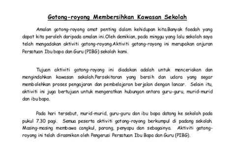 Contoh Karangan Upsr Laporan Aktiviti Gotong Royong Di Sekolah Otosection