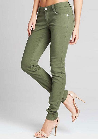 Paris Colored Skinny Olive Olive Green Jeans Green Skinny Pants Colored Skinny Jeans