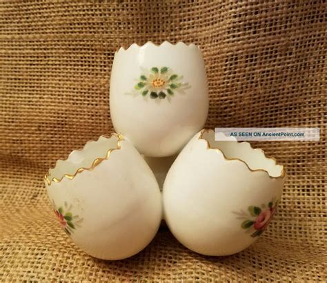 Vista Alegre Vintage Porcelain Bud Vase 4 Egg Shapes Portugal