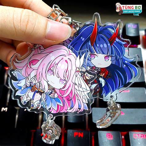 Honkai Impact 3 Anime Keychain Elysia Raiden Mei Yae Sakura