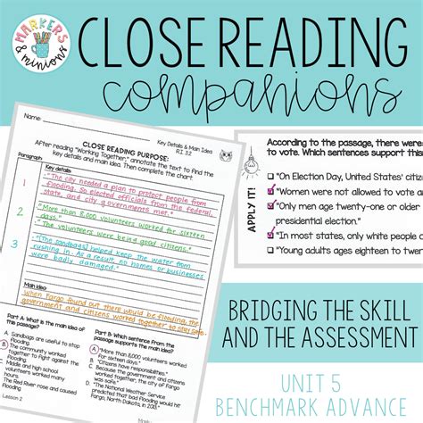 Benchmark Advance Close Reading Companions Fifth Grade Unit