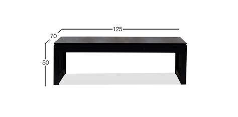 Mesa De Centro Rectangular 125 X 70 Cm Adela Negro