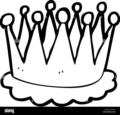 freehand drawn black and white cartoon crown Stock Vector Image & Art ...