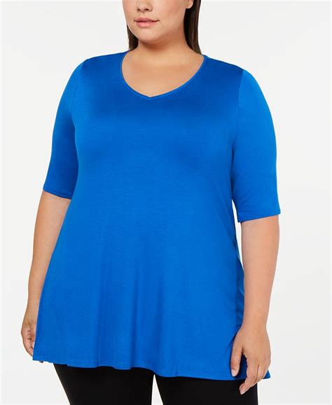 Alfani Plus Size V Neck Swing Tunic Created For Macys Macys