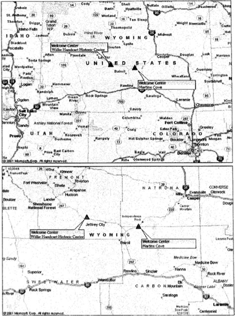 Provo South Stake Youth Trek - 2011: Map to Martin's Cove