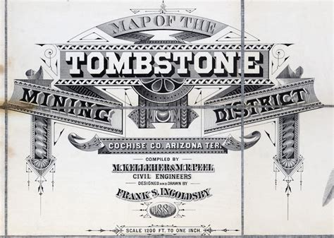 1881 Map of the Tombstone Mining District Cochise Co Arizona - Etsy