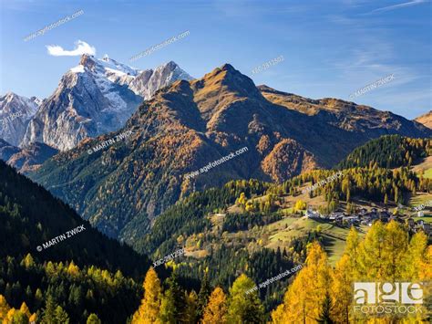 View Over Val Fiorentina To Mount Marmolada The Highest Peak In The