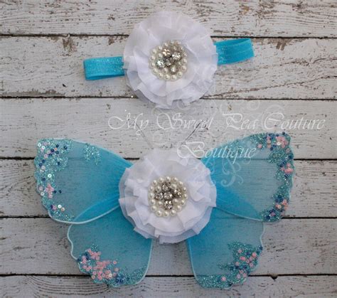 Ice Blue Butterfly Wing Set Baby Butterfly Wings Blue Butterfly Wings