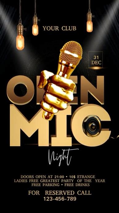 Open Mic Night Template Postermywall