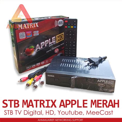 Jual Matrix Apple Merah Terrestrial Receiver Digital Tv Set Top Box Stb