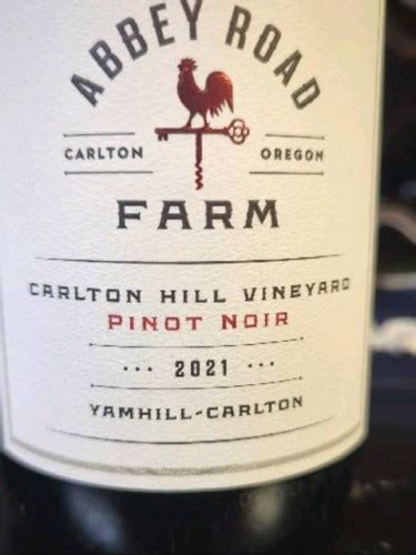 Abbey Road Farm Carlton Hill Vineyard Pinot Noir Vivino US