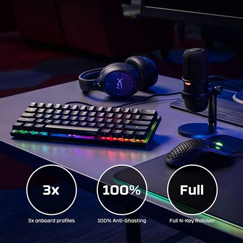 HyperX Alloy Origins 60 Aqua PBT Mekanik Oyuncu Klavyesi US Klavye