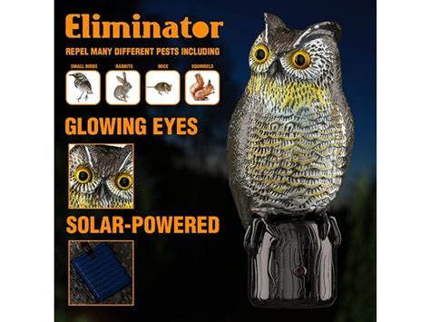 Owl Decoy - Solar Powered & Motion Activated