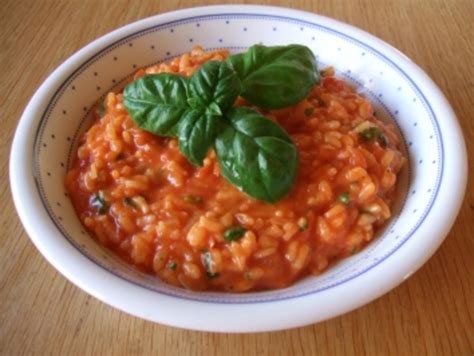 Tomatenrisotto Mit Risotto Reis Und Gem Sebr He Rezept Mit Bild