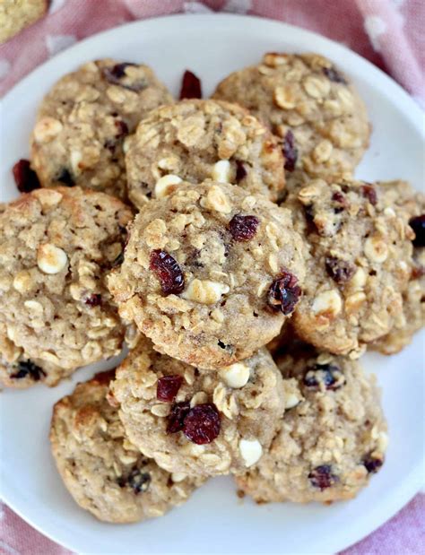 White Chocolate Cranberry Oatmeal Cookies Milk And Honey Nutrition