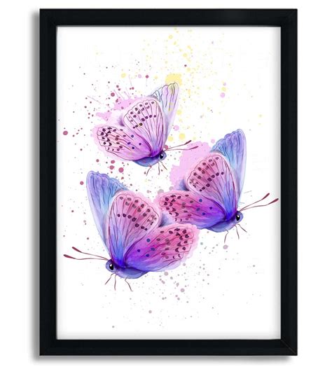 Quadro decorativo Borboleta Butterfly cód 4375 A4 no Elo7 Simone