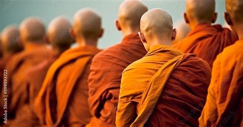 Buddhist monks meditate to calm the mind. The brain will refresh the ...