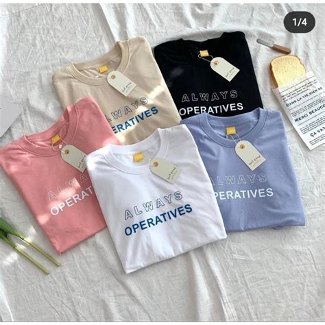 Jual Kaos Always Operatives Cotton Combed S Oneck Baju Tshirt