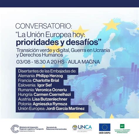 Conversatorio La Unión Europea hoy prioridades y desafíos