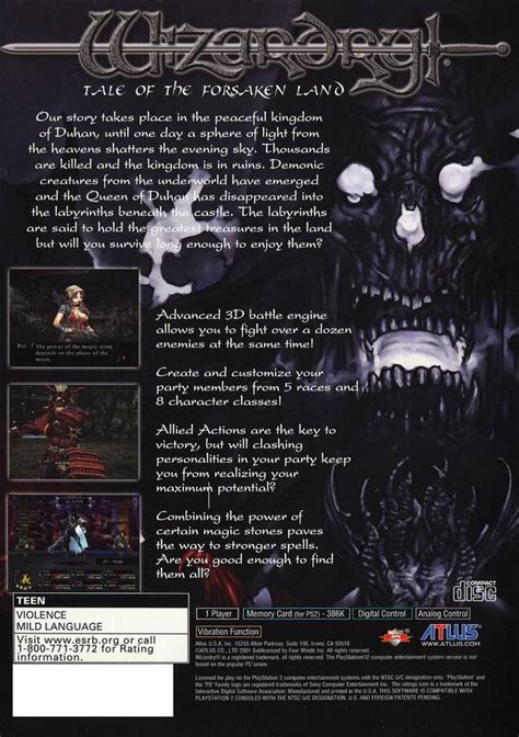 Wizardry Tale Of The Forsaken Land Box Shot For Playstation Gamefaqs