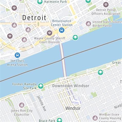 Detroit Windsor Tunnel Map