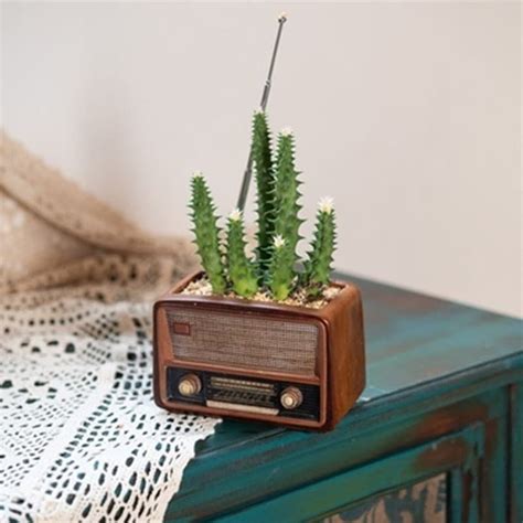 Retro Radio Succulent Planter Vintage Radio Planter Music Etsy