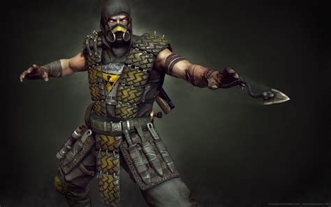 Online Crop Mortal Kombat Scorpion Character HD Wallpaper Wallpaper