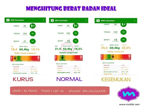 Cara Menghitung Berat Badan Ideal Dengan Kalkulator BMI Sesuai Umur Dan