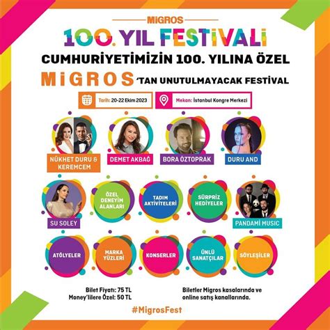 Migros 100 Yıl Festivali 2025 Program ve Detayları FestTR