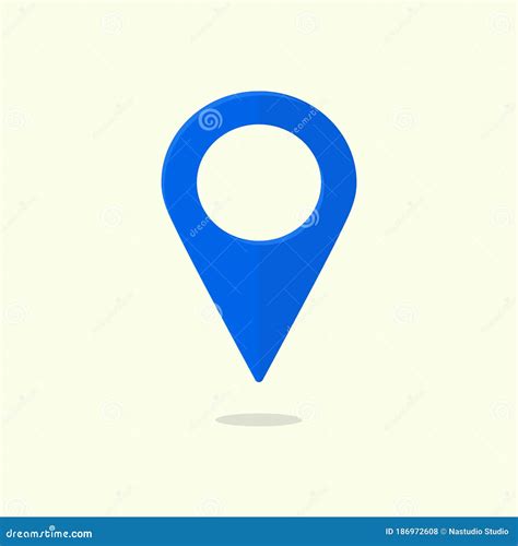 Location Map Pointer Icon Gps Positioning Symbolglossy Map Isolated On