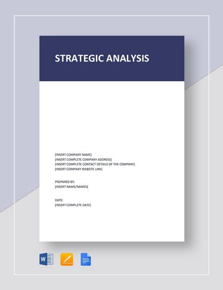 Strategy Report Template 10 Free Pdf Documents Download