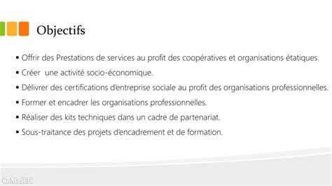 PPT Coopérative Maroc Solidaire Encadrement Certification