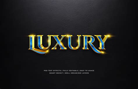 D Gold Luxury Text Style Effect Mockup Add Ons Graphicriver