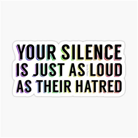 "Loud silence " Sticker for Sale by artbyveya | Redbubble