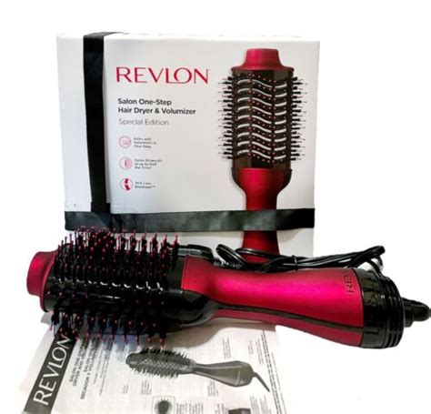 REVLON One Step Volumizer Original 1 0 Hair Dryer And Hot Air Brush Red Special 761318522034 EBay