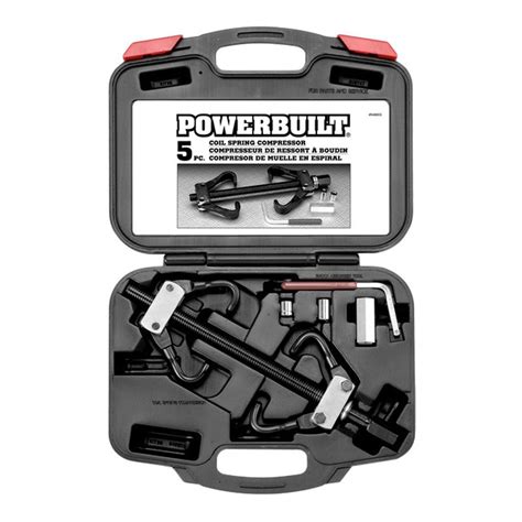 Powerbuilt® 648603 - Coil Spring Compressor Kit #39 5 Pc