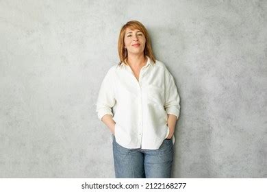 Portrait Mature Woman Red Hair Smiling Stock Photo Shutterstock