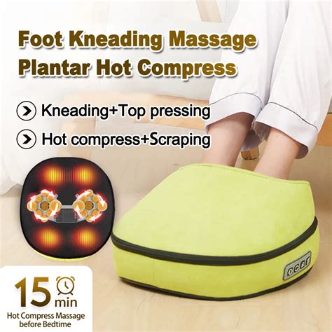 Foot Massager Heating Therapy Hot Compression Shiatsu Knead Roller