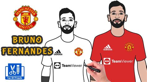 How To Draw Bruno Fernandes Amazing Soccer Player Draw Football