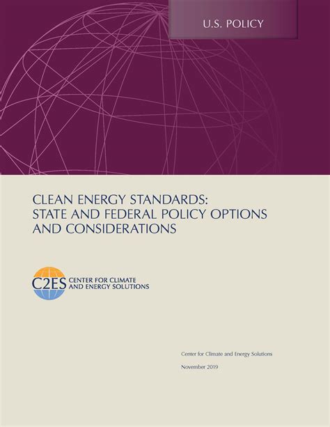 Clean Energy Standards: State and Federal Policy Options and