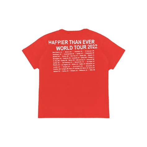 Cut Out Red Tour T Shirt Interscope Records